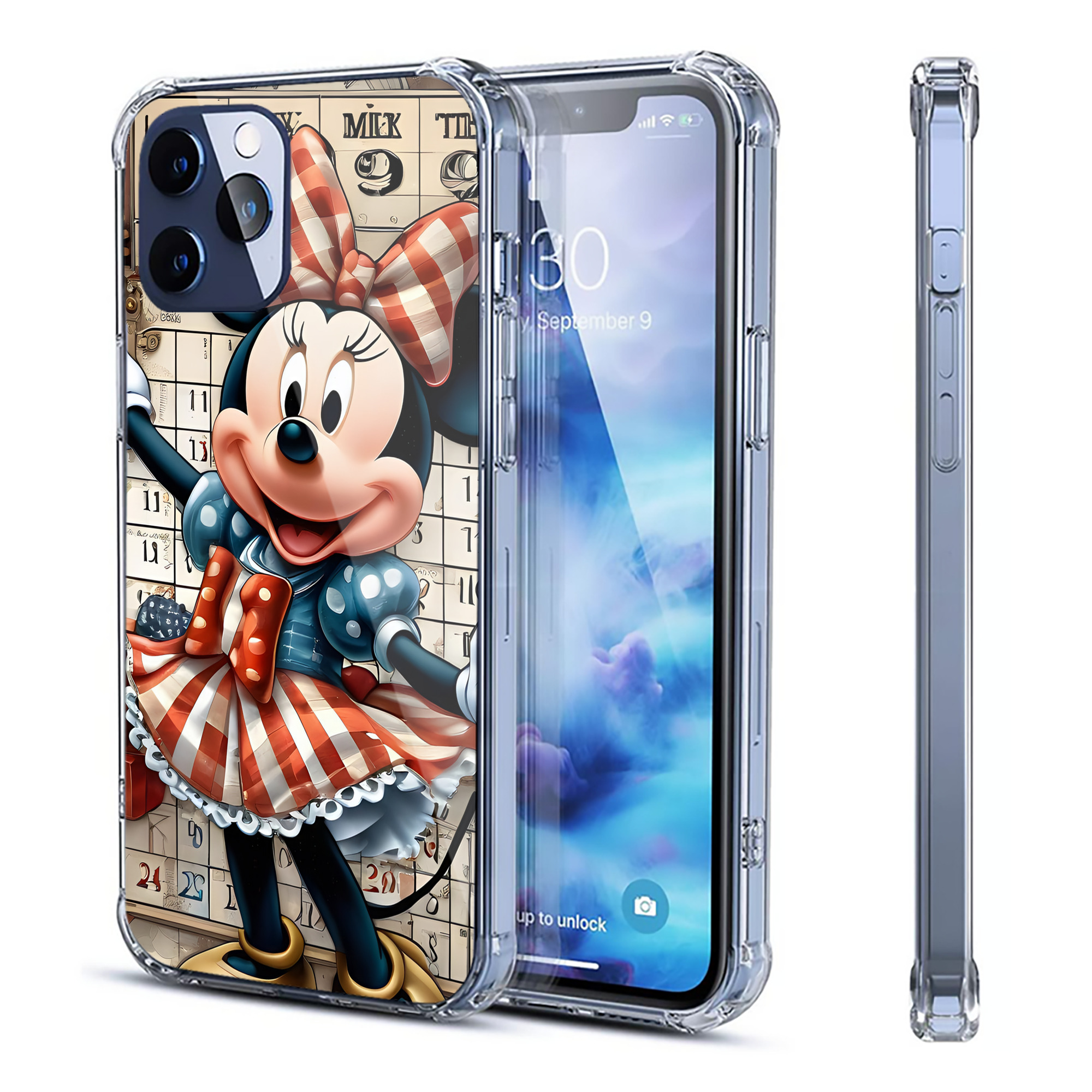 （画像用） ミッキーマウス Mickey Mouse 【iPhone 12シリーズ対応】透明スマホケース（クリアソフトケース）